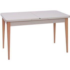 Resim Tuna Kum Beji Lak Panel Mdf Mutfak Masa Takımı 80x130 Bej 