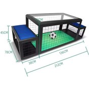 Resim Mini Futbol Sahası Kapalı Spor Ekipmanı Masa Altı Futbol Oyunu Siyah 
