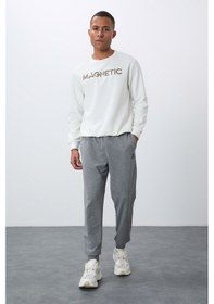 Resim Tommy Life Gri Melanj Klasik Cepli Standart Kalıp Manşetli Erkek Eşofman Alt - 84652 GB MELANJ 