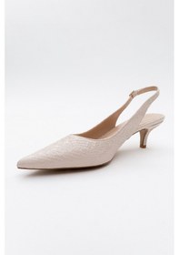 Resim Luvishoes Luvi Shoes Value Bej Desenli Kadın Topuklu Ayakkabı Bej Yılan Bej 