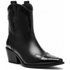 Resim Siyah Kadın Topuklu Bot 640.58151-01 Siyah 