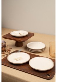 Resim Moderna 6 Parça 15cm Pasta Tabağı Tarçın Krem 