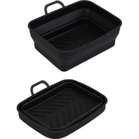Resim Mirror32 2 Adet Yeniden Kullanılabilir Silikon Airfryer Gömlekleri DZ201/DZ401 Foodı Hava Fritöz Fırın Aksesuarları Gıda Güvenli Hava Fritöz Kasesi, B (Yurt Dışından) 