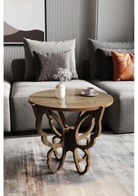 Resim Faymend Kelebek Motifli Fiskos - Yan Sehpa Acık Ceviz Acık Ceviz Atlantik Çam 