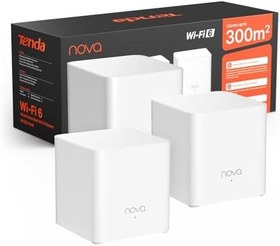 Resim Tenda Nova MX3 Mesh (3 Paket) - 6 AX1500 Wi-Fi Mesh Sistemi, Çift Bantlı WLAN Mesh Router, 3-5 Parça Kapsama, Kolay Kurulum, Ebeveyn Kontrolü, 2,4 GHz + 5 GHz, 2 Bağlantı Noktalı 