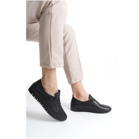 Resim Hakiki Deri Ortopedik Hassas Ciltler İçin Çok Yumuşak Siyah Kadın Ayakkabı Artı-artı014-alk054 001 