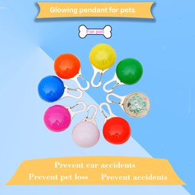 Resim Yansıtıcı Yuvarlak PVC Pet Mücevher, Köpekler ve Kediler için Parlayan Güvenlik Kolye Aksesuarı, Araç Kazası Önleme, Pet Kaybı Önleme, 24 Saat Görünürlük 