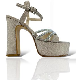 Resim Zarifiz Taşlı Yüksek Platform Topuklu Ayakkabı 