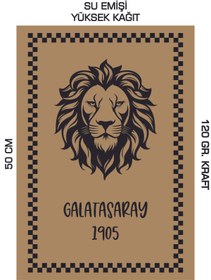 Resim duha trend 35x50 120 Gr. Kraft Kağıt Oto Paspası Şampiyon Galatasaray 50 Adet 