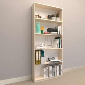 Resim Rafkestir Alina Suntalam Kitaplık ( 80 x 180 cm ) Krem ( Parlak ) 