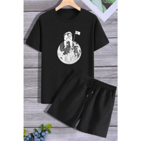 Resim Trendypassion Uzay Temalı Şort T-Shirt Eşofman Takımı 