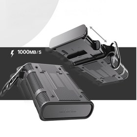 Resim Lenyes LCR04 Type-C Kablolu Su Geçirmez Çoklu Kart Depolama ve Okuyucu Kutusu 10 Gbps - Siyah 