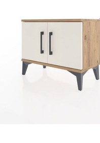 Resim Arges Komodin Tek Raflı 2 Kapaklı 60x30x48 Çam-aytaşı Çam 