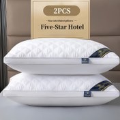 Resim 2'li Lüks Otel Yastık İç Dolgusu - Ultra Kalın Kabarık Yastık Çekirdekleri Boyun Desteği ile, Çökmeme Tasarımı, Derin Uyku için Yumuşak Kabarık İç Yüzey - Ev, Seyahat, Hediyeler için İdeal - Standart Yastık Kılıfları ile Uyumlu - Noel, Doğum Günü 