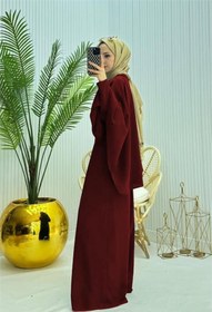 Resim Neşeli Butik kadın pelerinli kemer detaylı tesettür tulum NMS061 