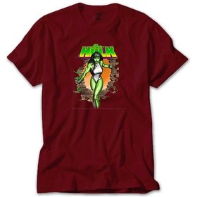 Resim She Hulk Duvar Kırmızı Tişört 