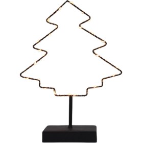 Resim Magicledcorner Siyah Metal Çam Ağacı Ledli Dekor 