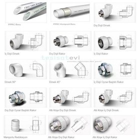Resim Pprc Boru Ve Pprc Ek Parçaları 25 Mm - Plastik Boru Ek Parçalar 