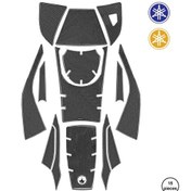 Resim Yamaha Tmax 530 Dx 2017-2020 İle Uyumlu Kaydırmaz 6d Karbon 15 Parça Tank Pad Seti Gc63 KARBON 