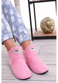 Resim U001 Erkek Kadın Çocuk Ev Pandufu Botu Ev Ayakkabısı Fuşya 