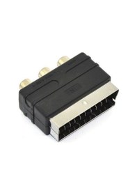 Resim Scart To Rca Skart Av Çevirici Dönüştürücü Lcd Plazma Tüplü Tv 
