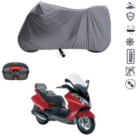 Resim Aprilia Atlantic 250 Arka Çanta Uyumlu Motosiklet Branda Su Geçirmez Motor Branda 