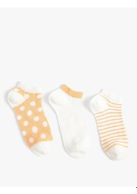 Resim Koton Çorap 5'li Çizgili Pamuk Karışımlı Multıcolor 4wkg80024aa Mavi 