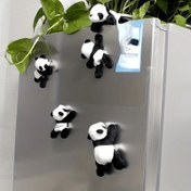 Resim Peluş Panda Çıkartmaları - Sarmalardan, Duvarlara ve Hediyelere Uygun Sevimli Siyah Beyaz Kumaş Panda Süslemeleri, Güç Gerektirmez, Ev veya Parti Dekorasyonu için İdeal 