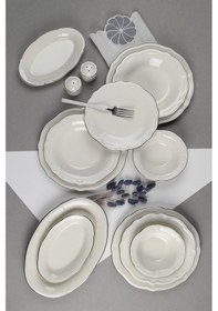 Resim Porser Platin Yaldız Fulya Yemek Takımı 12 Kişilik 53 Parça Fly53 Çok Renkli 