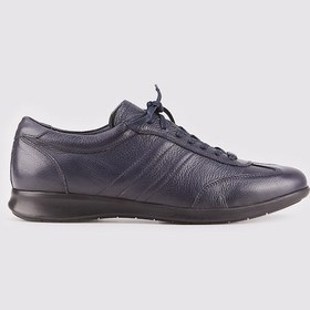 Resim Hakiki Deri Lacivert Bağcıklı Erkek Günlük Ayakkabı-Lacivert (521642710) Lacivert 