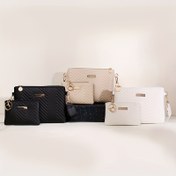 Resim 2 adet Moda Rahat Mini İki Tonlu Çapraz Vücut ve Omuz Çantası Seti - Hafif, Uzun Ömürlü, Polyester Kaplı, Dayanıklı Fermuarlar, Her Gün Seyahat Çantası|Minimalist Tarz|Dayanıklı Fermuarlar, Çapraz Vücut Çantası 
