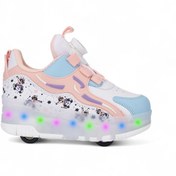 Resim Nisanur Shoes Çocuk Ortopedik Patenli Işıklı Tekerlekli Spor Ayakkabı & Patenli 4 Tekerli Rahat Ayakkabı 