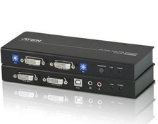 Resim ATEN-CE604 Dual View Dvi KVM (Keyboard/Video Monitor/Mouse) Mesafe Uzatma Cihazı 