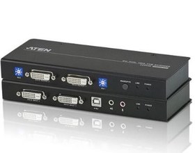 Resim ATEN-CE604 Dual View Dvi KVM (Keyboard/Video Monitor/Mouse) Mesafe Uzatma Cihazı 