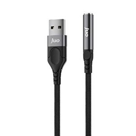 Resim Juo USB-A to 3.5MM Jack Kulaklık Mikrofon Aux Dönüştürücü Harici Ses Kartı 