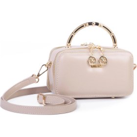 Resim Nas Bag Kadın Mini El Ve Çapraz Çanta Kum En :18 Cm Boy:10 Cm Kum - Bej 