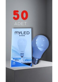 Resim Myled 12v 9w E27 Beyaz Led Ampul 50 Adet 