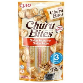 Resim Inaba Ciao Churu Bites Tavuk Sargılı Kedi Ödül Maması 3 x 10 Gr 