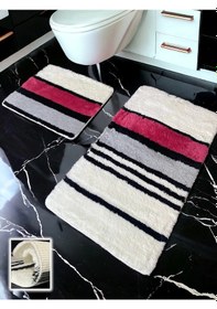 Resim Mora Fuşya 2li Banyo Paspası 60x100 50x60 Cm Fuşya 