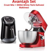 Resim AR1069 Crust Mix 1000 Stand Mikser + OK004 OKKA Minio Türk Kahvesi Makinesi 