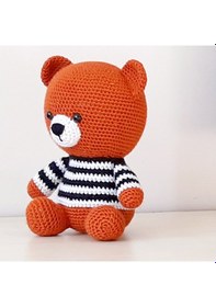 Resim Amigurumi Örgü Oyuncak Ayı Kahverengi 