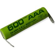 Resim 1.2 V 600 Mah Ince Kalem Aaa Şarjlı Traş Makinası Pili 