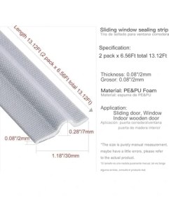 Resim Pencere Contası, Premium Ses ve Isı Yalıtım Bandı, 4 Metre Uzunluk, Kapı ve Pencere Kenarları Için, Rüzgar ve Toz Geçirmez, Kolay Uygulanabilir 
