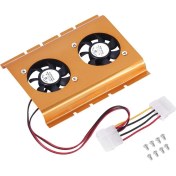Resim Alfais 4222 Çiftli HDD Harici Disk Kasa İçi Soğutucu Fanı 