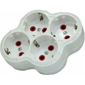 Resim Fetih Dörtlü Topraklı Fişli Priz 