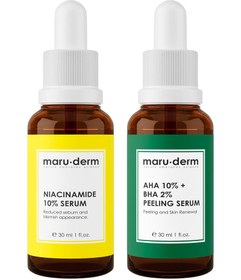 Resim Maruderm sivilce ve siyah nokta önlemeye ve gözenek sıkılaştırmaya yardımcı 2'li serum seti 