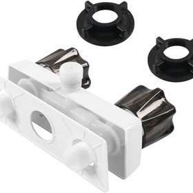 Resim RV Duş Bataryası, Camper Duş Bataryası Değiştirme, 2 düğmeli 10 cm Dış Mekan Duş Bataryası Mobil Dış Mekan Van Seyahat Römorku Karavan Banyo ve Tekne için kullanın, Beyaz 