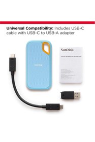 Resim Sandisk 4TB Extreme SDSSDE61-4T00-G25B Blue 1050MB-S Mavi Taşınabilir SSD Disk 