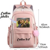 Resim Oldfriend Özel Baskılı Pembe Sırt Çantası - Dayanıklı Polyester, Hafif, Kamp Ve Seyahat İçin Diğer 