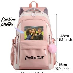 Resim Oldfriend Özel Baskılı Pembe Sırt Çantası - Dayanıklı Polyester, Hafif, Kamp Ve Seyahat İçin Diğer 